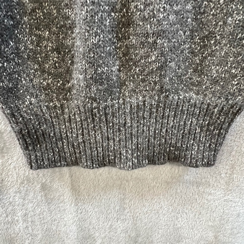 Ruby Moon Gray Cable Knit Cap Sleeve Sweater Alpa… - image 6